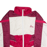 SPORTINO Mens Shell Jacket Maroon Nylon 80s Colourblock XL