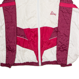 SPORTINO Mens Shell Jacket Maroon Nylon 80s Colourblock XL