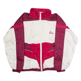 SPORTINO Mens Shell Jacket Maroon Nylon 80s Colourblock XL