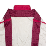 SPORTINO Mens Shell Jacket Maroon Nylon 80s Colourblock XL