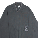 JOCKEY INTERNATIONAL Mens Bomber Jacket Grey Knit 90s L
