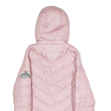 DIESEL Womens Puffer Jacket Pink Hooded XS