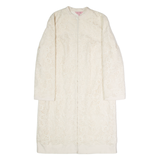 PHASE EIGHT Womens Overcoat Coat White Floral UK 10