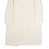 PHASE EIGHT Womens Overcoat Coat White Floral UK 10