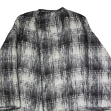 JAEGER Womens Overcoat Coat Black Knit Wool Check S