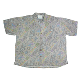 Mens Shirt Grey 90s Crazy Pattern XL