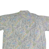 Mens Shirt Grey 90s Crazy Pattern XL