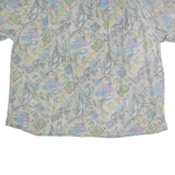 Mens Shirt Grey 90s Crazy Pattern XL