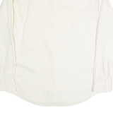 LOIS Mens Plain Shirt Cream 90s Long Sleeve L