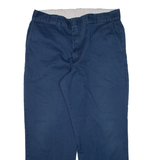 DICKIES Workwear Mens Trousers Blue Regular Straight W35 L27