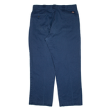 DICKIES Workwear Mens Trousers Blue Regular Straight W35 L27