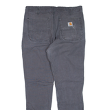 CARHARTT Workwear Mens Trousers Grey Regular Straight W33 L28