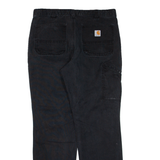 CARHARTT Workwear Mens Trousers Black Relaxed Straight W35 L30