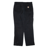 CARHARTT Workwear Mens Trousers Black Relaxed Straight W35 L30