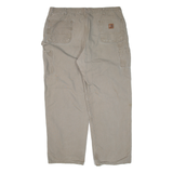 CARHARTT Carpenter Workwear Mens Trousers Beige Loose Straight W38 L29