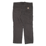 CARHARTT Workwear Mens Trousers Grey Relaxed Straight W36 L25