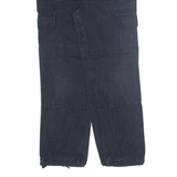 LA SHADY Cargo Mens Trousers Black Relaxed Straight W28 L30