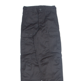 Military Cargo Mens Trousers Black Slim Straight W24 L30