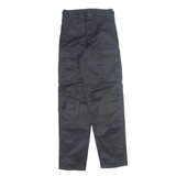 Military Cargo Mens Trousers Black Slim Straight W24 L30