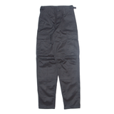 Military Cargo Mens Trousers Black Slim Straight W24 L30