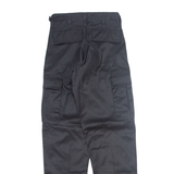 Military Cargo Mens Trousers Black Slim Straight W24 L30