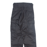 Military Cargo Mens Trousers Black Slim Straight W24 L30