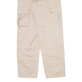MAX FUCSH Military Cargo Mens Trousers Beige Regular Straight W28 L30
