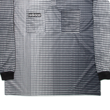 ADIDAS Mens Polo Shirt White Gingham Long Sleeve XL