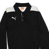 PUMA Mens Polo Shirt Black Long Sleeve L