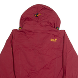 JACK WOLFSKIN Womens Rain Jacket Maroon Hooded UK 10