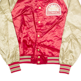 SWINGSTER Birmingham Stallions Mens Varsity Jacket Red Nylon 90s USA S