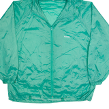 Mens Rain Jacket Green Hooded L