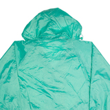 Mens Rain Jacket Green Hooded L