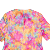 MODE KOLLER BASEL Short Sleeve Scale Design Womens Blazer Jacket Pink 90s Crazy Pattern M
