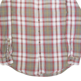 LANDS END Mens Shirt Red Plaid Long Sleeve M