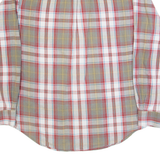 LANDS END Mens Shirt Red Plaid Long Sleeve M