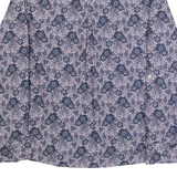 TOMMY HILFIGER 1/2 Zip Up Womens Shirt Purple Floral Long Sleeve M