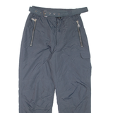 SUN SET Belted Insulated Outdoor Womens Trousers Grey Straight 90s W27 L29