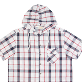 LEE COOPER Check Lightweight Mens White Hoodie XL