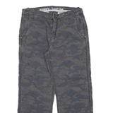 GANT Camo Mens Trousers Grey Relaxed Straight W31 L26