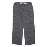 GANT Camo Mens Trousers Grey Relaxed Straight W31 L26