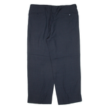 CLAUDE BONUCCI Pleated Mens Trousers Blue Loose Straight W36 L27
