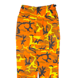 LA SHADY Cargo Camo Womens Trousers Orange Regular Straight W26 L27