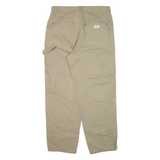 BERSHKA Carpenter Mens Trousers Green Relaxed Straight W35 L30