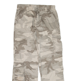AUTHENTIC STYLE Cargo Camo Womens Trousers Green Loose Straight W32 L32