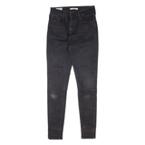 LEVI'S 720 High Rise BIG E Womens Jeans Black Slim Skinny W27 L30