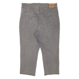 LEVI'S Ribcage Ankle Womens Jeans Grey Relaxed Straight W40 L26