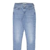 LEVI'S 710 Womens Jeans Blue Slim Skinny Stone Wash W24 L34