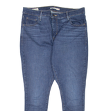 LEVI'S 720 High Rise BIG E Womens Jeans Blue Slim Skinny Stone Wash W34 L27