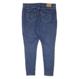 LEVI'S 720 High Rise BIG E Womens Jeans Blue Slim Skinny Stone Wash W34 L27